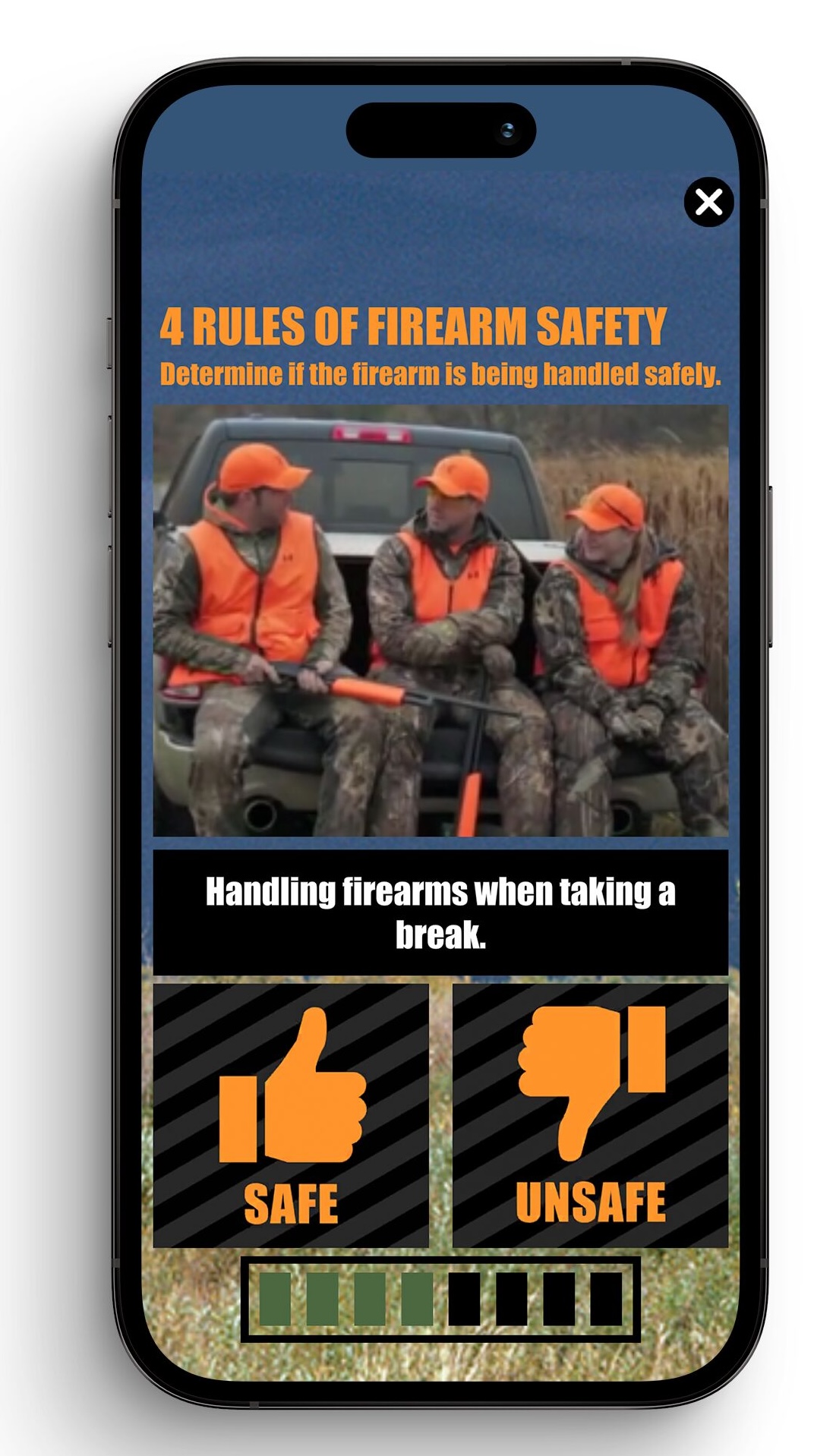 Illustration of an ilearntohunt course on a phone screen, why hunter ed is important concept.