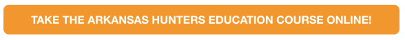Yellow CTA button to take the Arkansas hunter safety course, get a Arkansas youth hunting license concept. 
