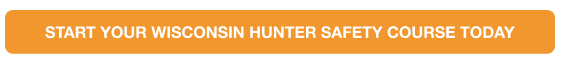 Yellow CTA button to start the Wisconsin hunter safety course, how long is the WI hunter course concept.