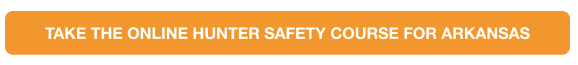 Yellow button to take the online AR hunter safety course, where can you take the Arkansas hunter course concept.