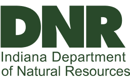 Indiana Department of Natural Resources logo, where to take IN hunter safety course concept. 