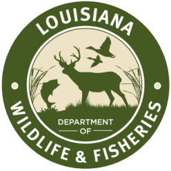 Louisiana Department of Wildlife & Fisheries logo, where to take LA hunter safety course concept.