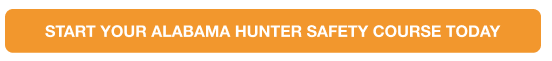 Yellow CTA button to start the Alabama hunter safety course, how long is the AL hunter course concept.
