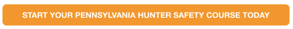 Yellow CTA button to start the Pennsylvania hunter safety course, how long is the PA hunter course concept.
