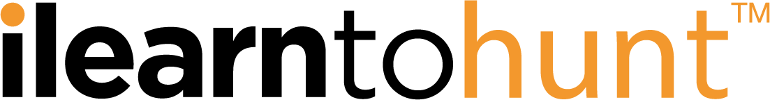 ilearntohunt logo in color, ilearntohunt vs hunter-ed. concept.