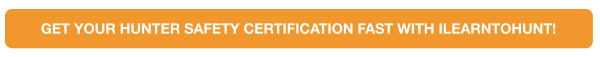 CTA button to get your hunter safety certification fast, fastest hunter safety course online concept.