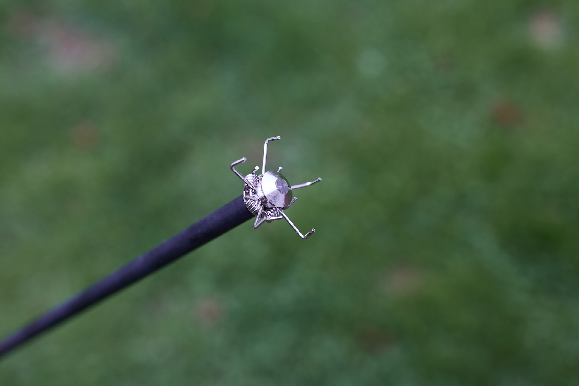 Close-up of a shocker small game arrow tip for hunting.