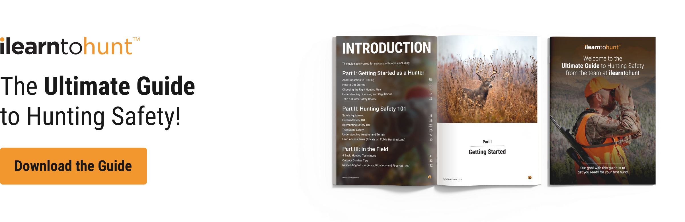 Small CTA graphic to download the Ultimate Guide to Hunting Safety from ILTH.